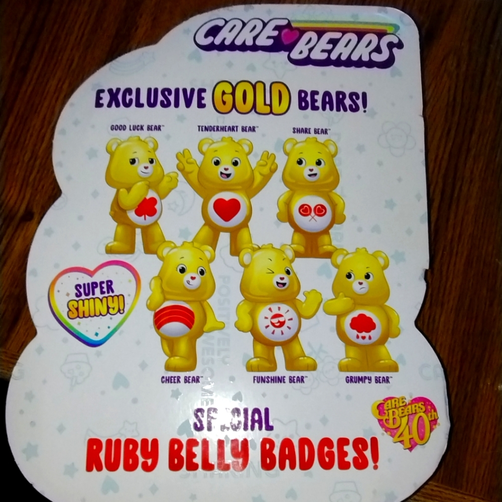 Care Bears Gold & Ruby Edition 6-Pack Collectible Mini Figures Multipack NEW!